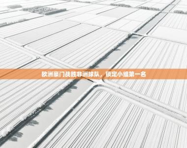 欧洲豪门战胜非洲球队，锁定小组第一名